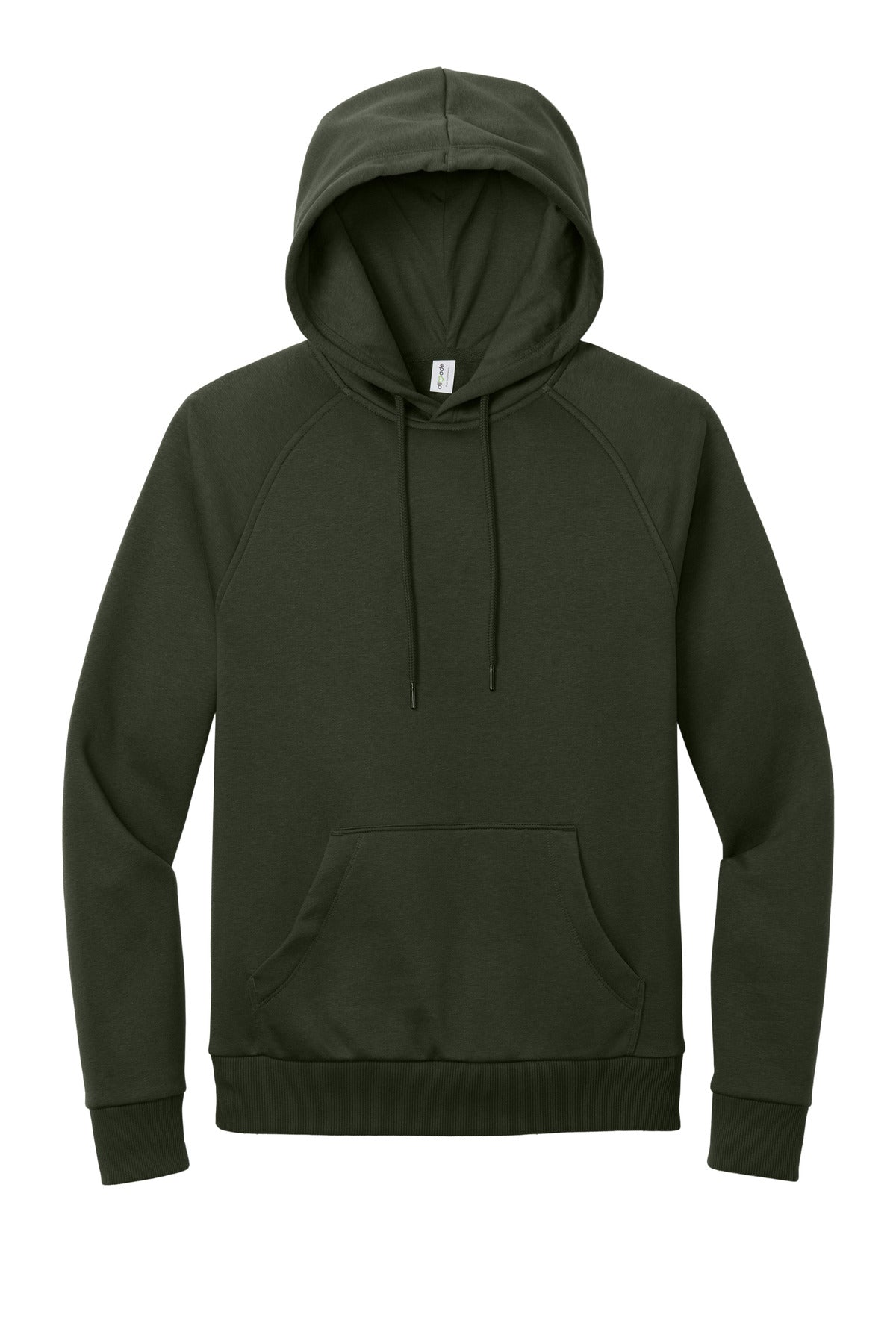 Front View of HerbGreen Allmade Unisex Organic CVC Fleece Pullover Hoodie AL5000