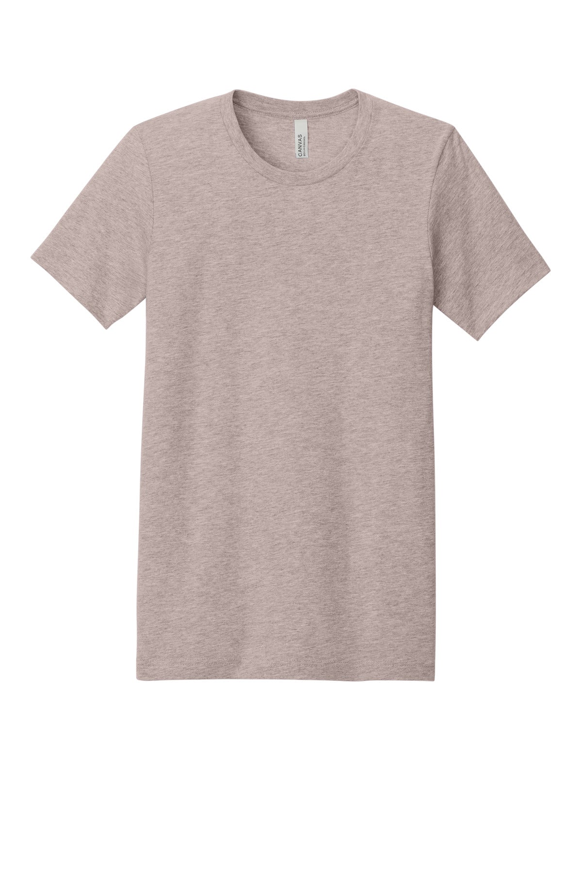 Front View of HPnkGravel BELLA+CANVAS Unisex Heather CVC Short Sleeve Tee. BC3001CVC