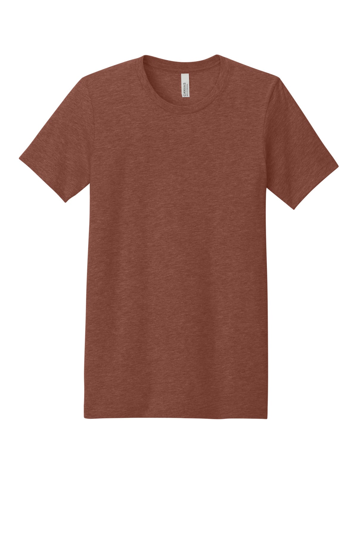 Front View of Ht Clay BELLA+CANVAS Unisex Heather CVC Short Sleeve Tee. BC3001CVC