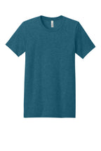 Front View of Ht Deep Teal BELLA+CANVAS Unisex Heather CVC Short Sleeve Tee. BC3001CVC