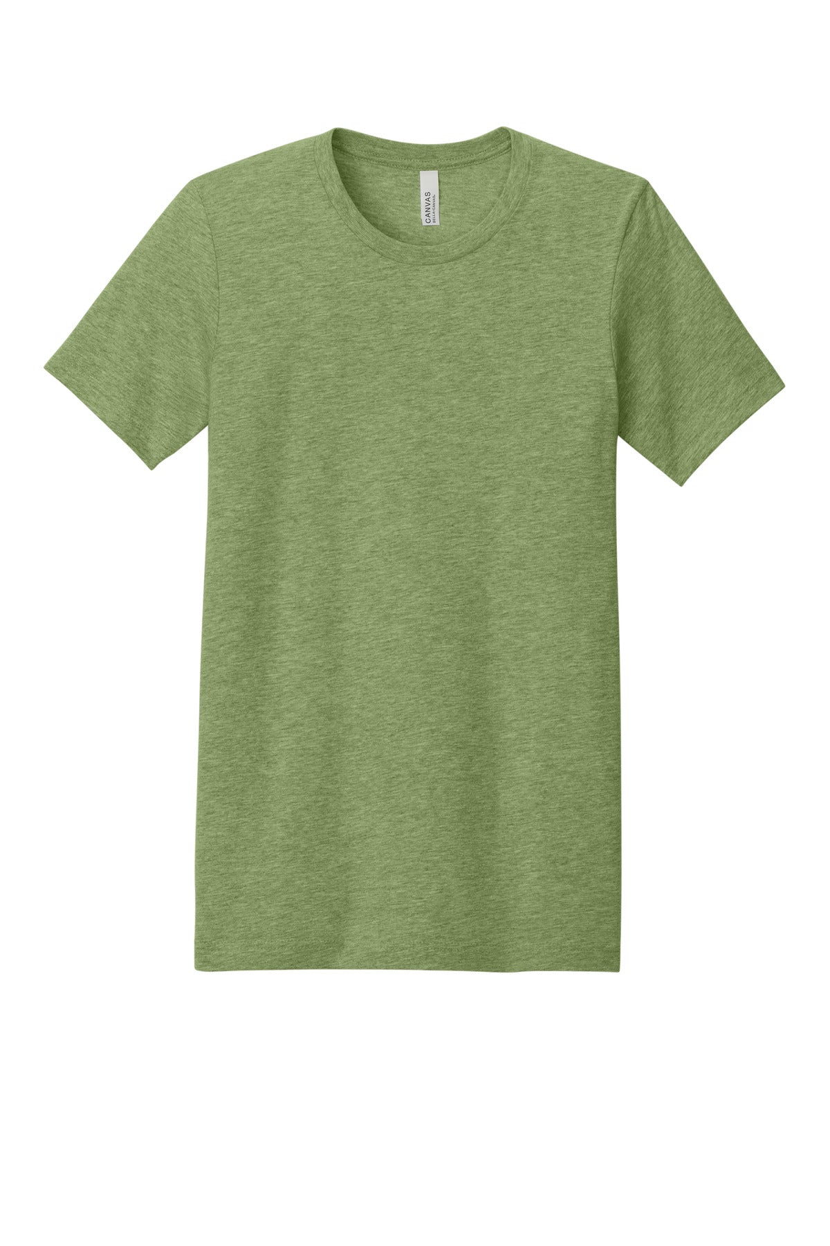 Front View of Ht Green BELLA+CANVAS Unisex Heather CVC Short Sleeve Tee. BC3001CVC