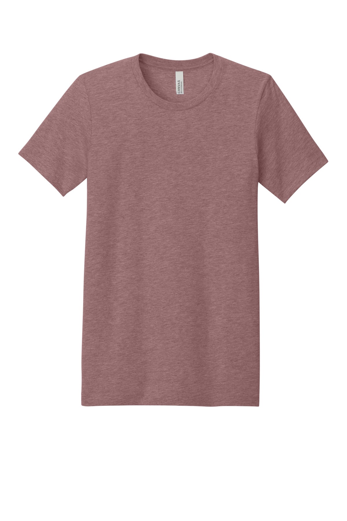 Front View of Ht Mauve BELLA+CANVAS Unisex Heather CVC Short Sleeve Tee. BC3001CVC