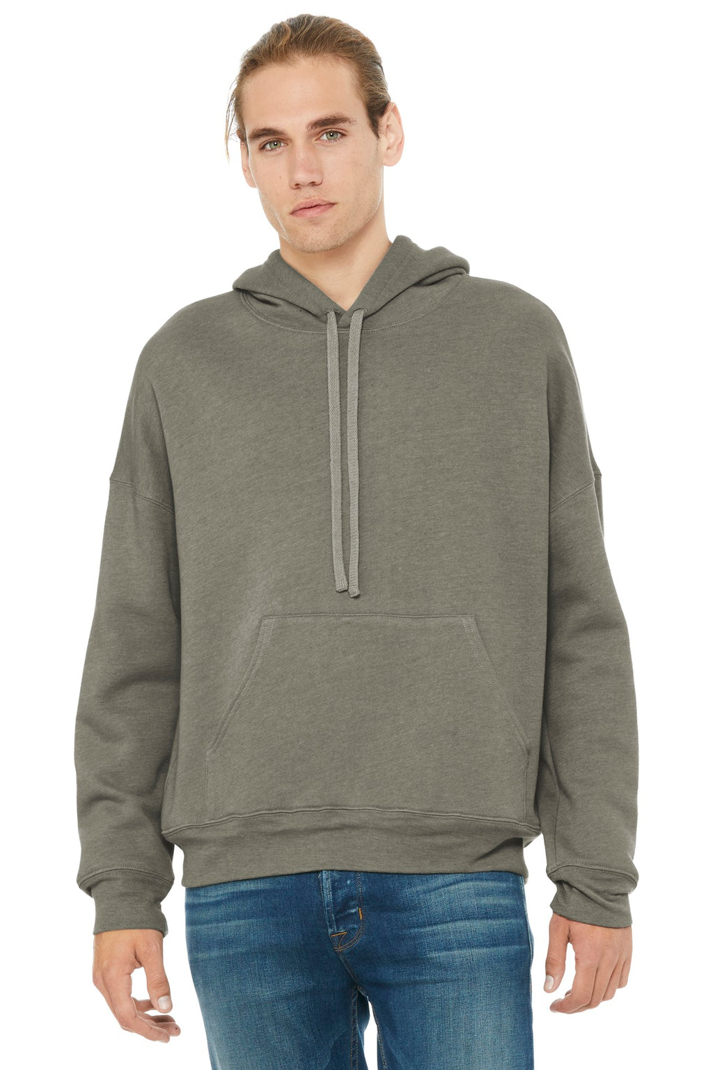 Front View of Ht Stone BELLA+CANVAS Unisex Sponge Fleece Pullover DTM Hoodie. BC3729