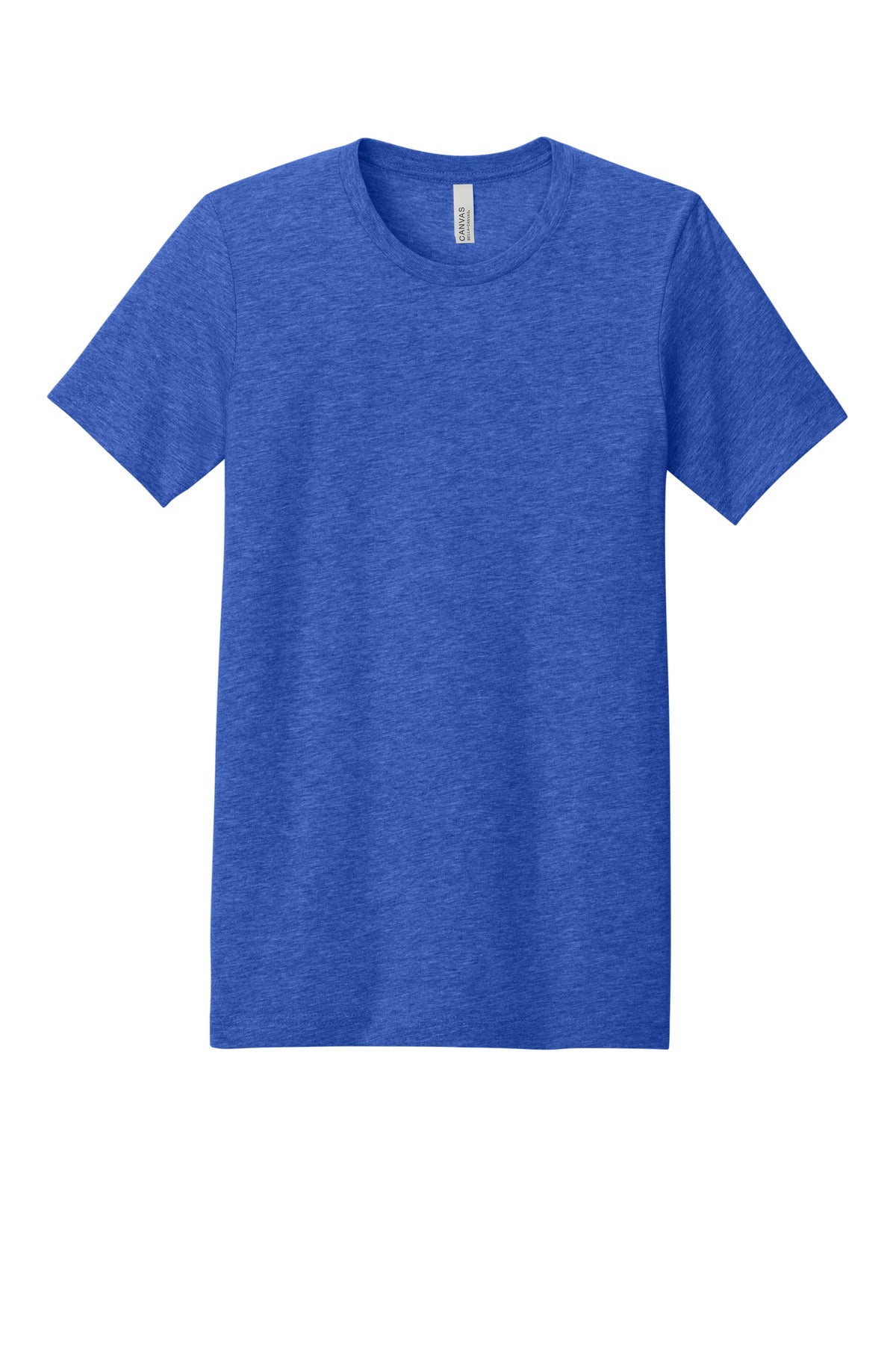 Front View of Ht True Royal BELLA+CANVAS Unisex Heather CVC Short Sleeve Tee. BC3001CVC
