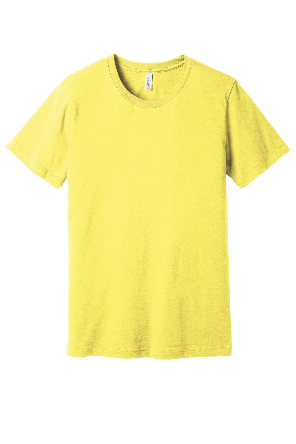Front View of Ht Yellow BELLA+CANVAS Unisex Heather CVC Short Sleeve Tee. BC3001CVC