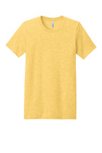 Front View of Ht Yellow Gold BELLA+CANVAS Unisex Heather CVC Short Sleeve Tee. BC3001CVC