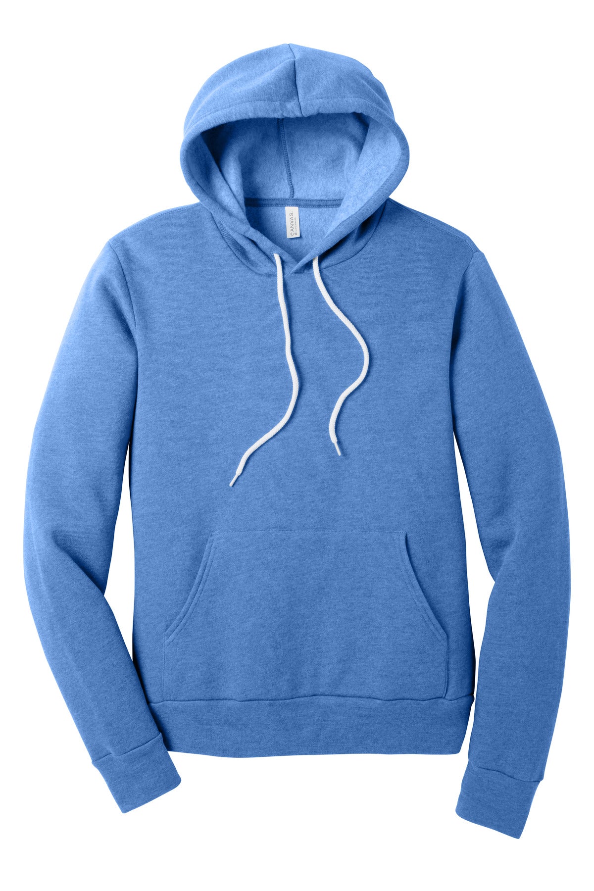 Front View of HtClmbBl BELLA+CANVAS Unisex Sponge Fleece Pullover Hoodie. BC3719