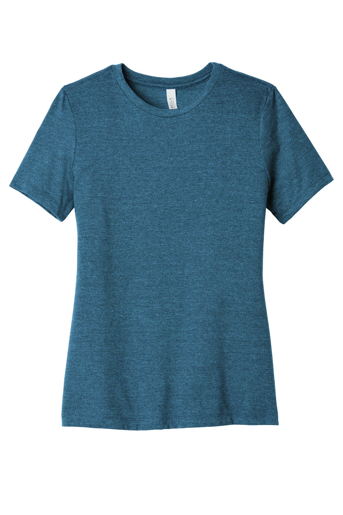 Front View of HtDpTeal BELLA+CANVAS Women's Relaxed CVC Tee BC6400CVC