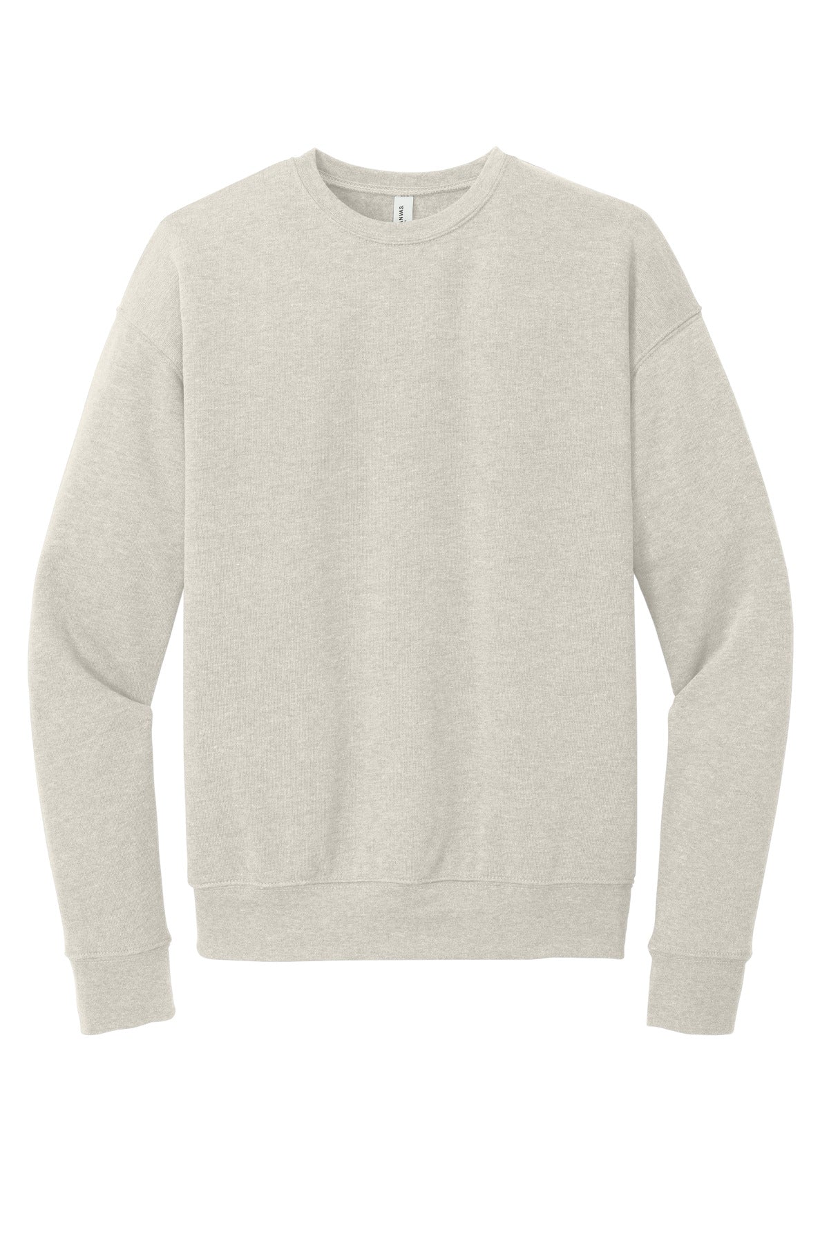 Front View of HthrDust BELLA+CANVAS Unisex Sponge Fleece Drop Shoulder Sweatshirt. BC3945