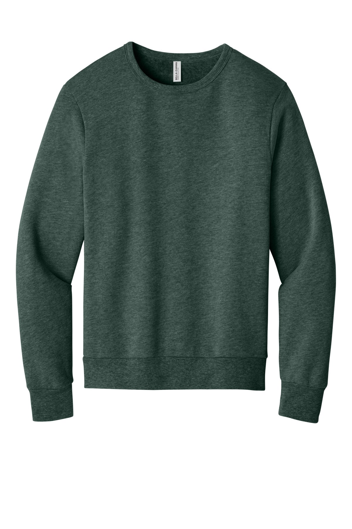 Front View of HthrForest BELLA+CANVAS Unisex Sponge Fleece Classic Crewneck Sweatshirt BC3911