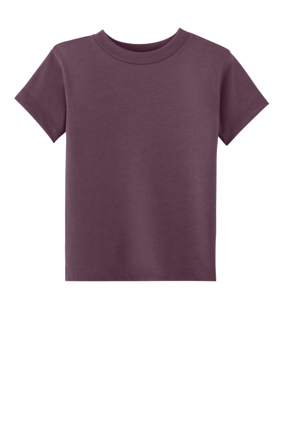 Front View of HthrMaroon BELLA+CANVAS Toddler Short Sleeve Tee BC3001T