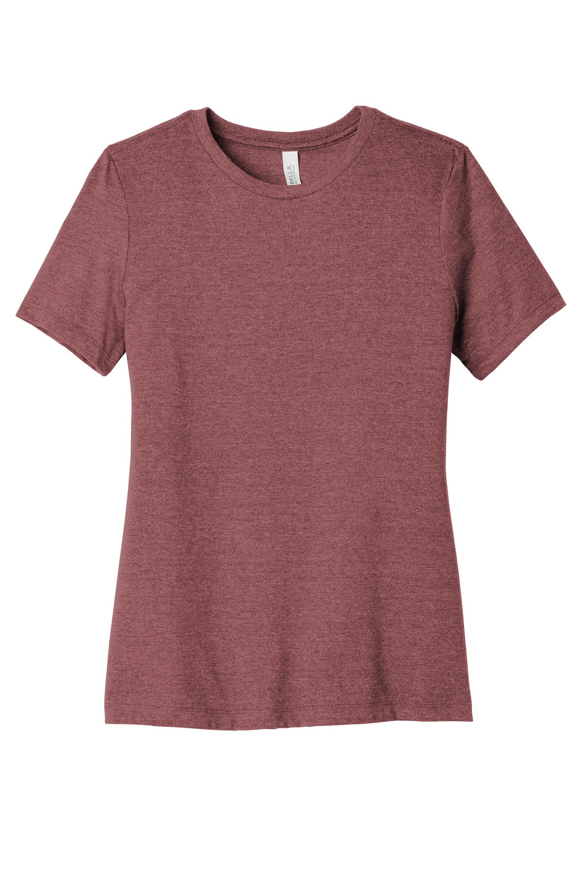 Front View of HthrMauve BELLA+CANVAS Women's Relaxed CVC Tee BC6400CVC