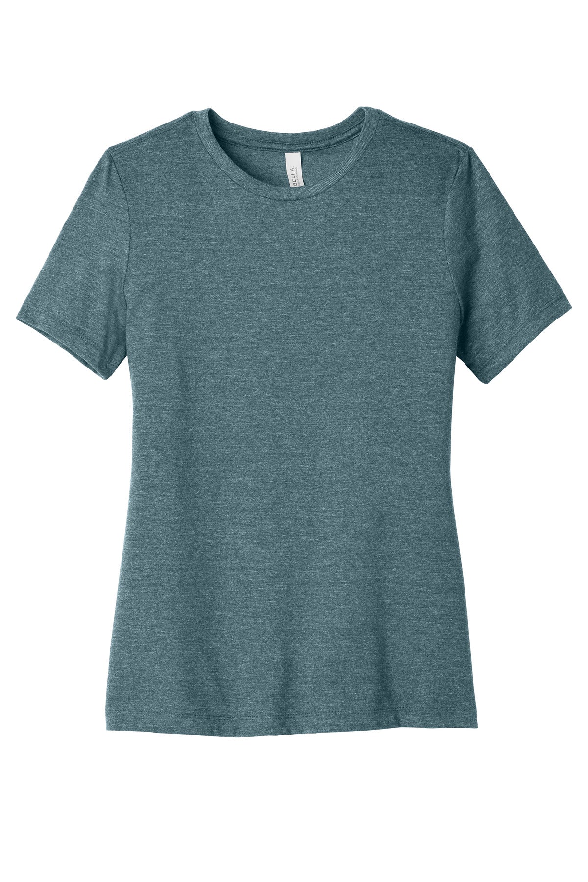 Front View of HthrSlate BELLA+CANVAS Women's Relaxed CVC Tee BC6400CVC