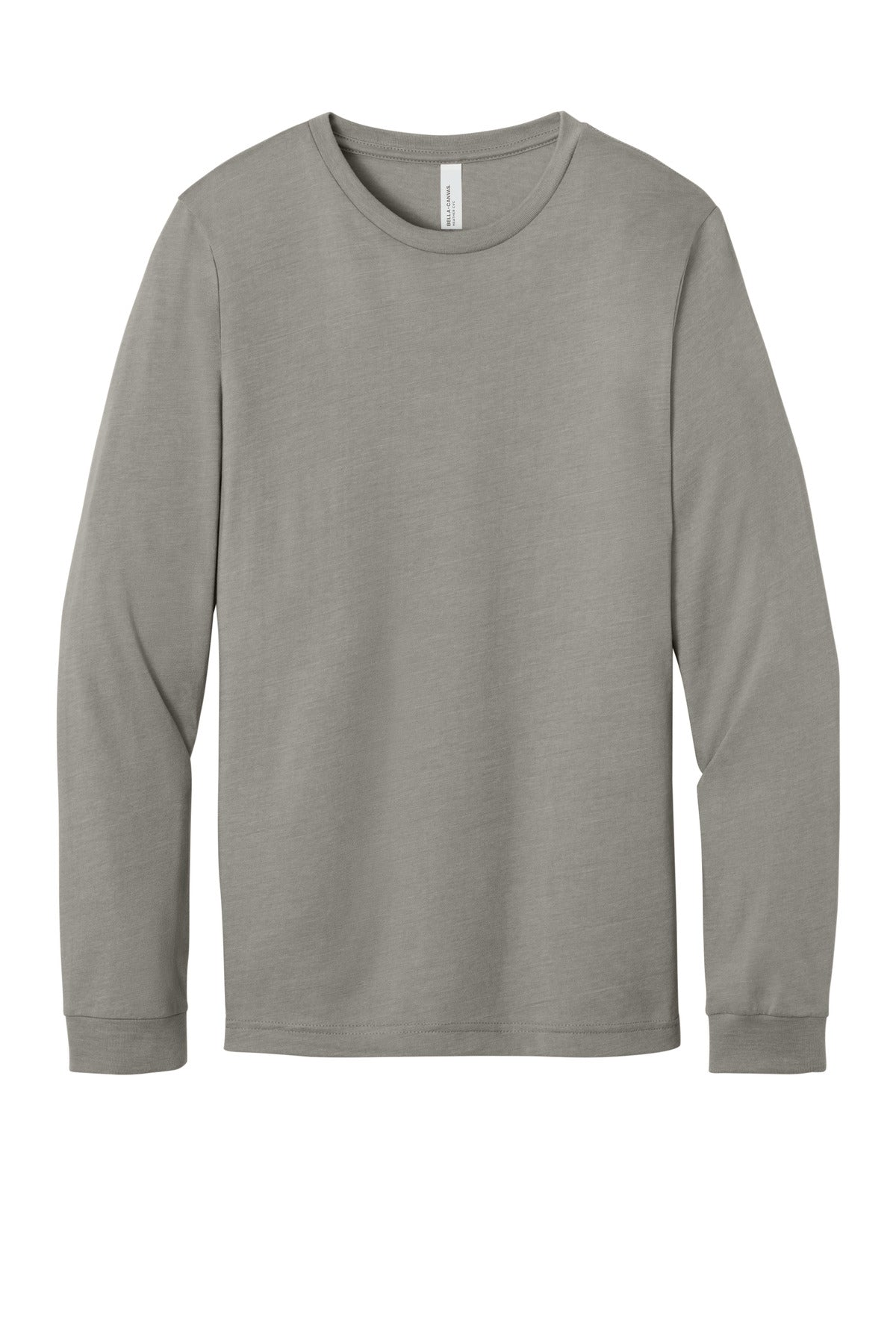 Front View of HthrStone BELLA+CANVAS Unisex Heather CVC Long Sleeve Tee BC3501CVC