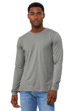 Front View of HthrStone BELLA+CANVAS Unisex Heather CVC Long Sleeve Tee BC3501CVC