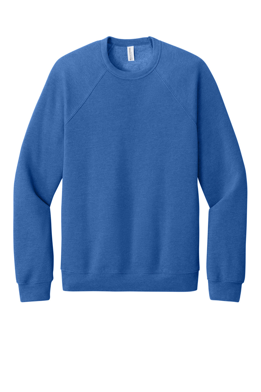Front View of HthrTRRoy BELLA+CANVAS Unisex Sponge Fleece Raglan Sweatshirt. BC3901