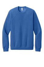 Front View of HthrTRRoy BELLA+CANVAS Unisex Sponge Fleece Raglan Sweatshirt. BC3901