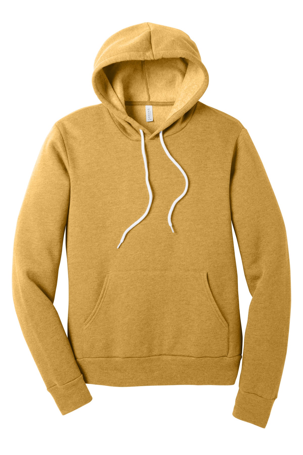 Front View of HtMustard BELLA+CANVAS Unisex Sponge Fleece Pullover Hoodie. BC3719