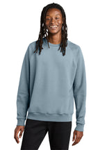 Front View of ILikeUBlue Allmade Unisex Organic CVC Fleece Crewneck Sweatshirt AL5004