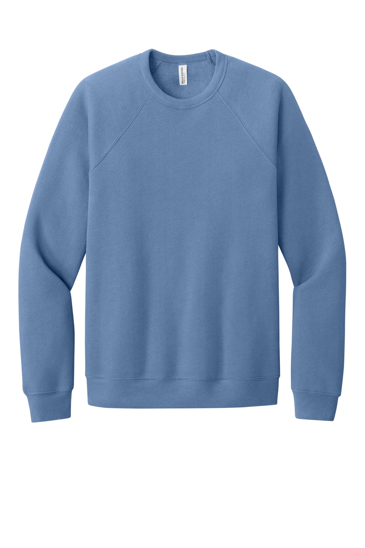 Front View of LavenderBl BELLA+CANVAS Unisex Sponge Fleece Raglan Sweatshirt. BC3901