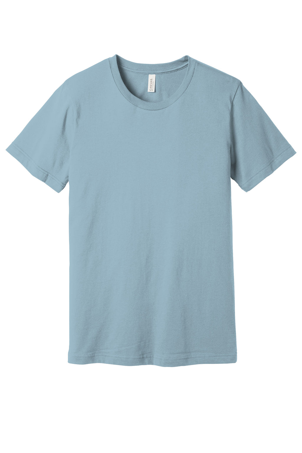 Front View of Light Blue BELLA+CANVAS Unisex Jersey Short Sleeve Tee. BC3001
