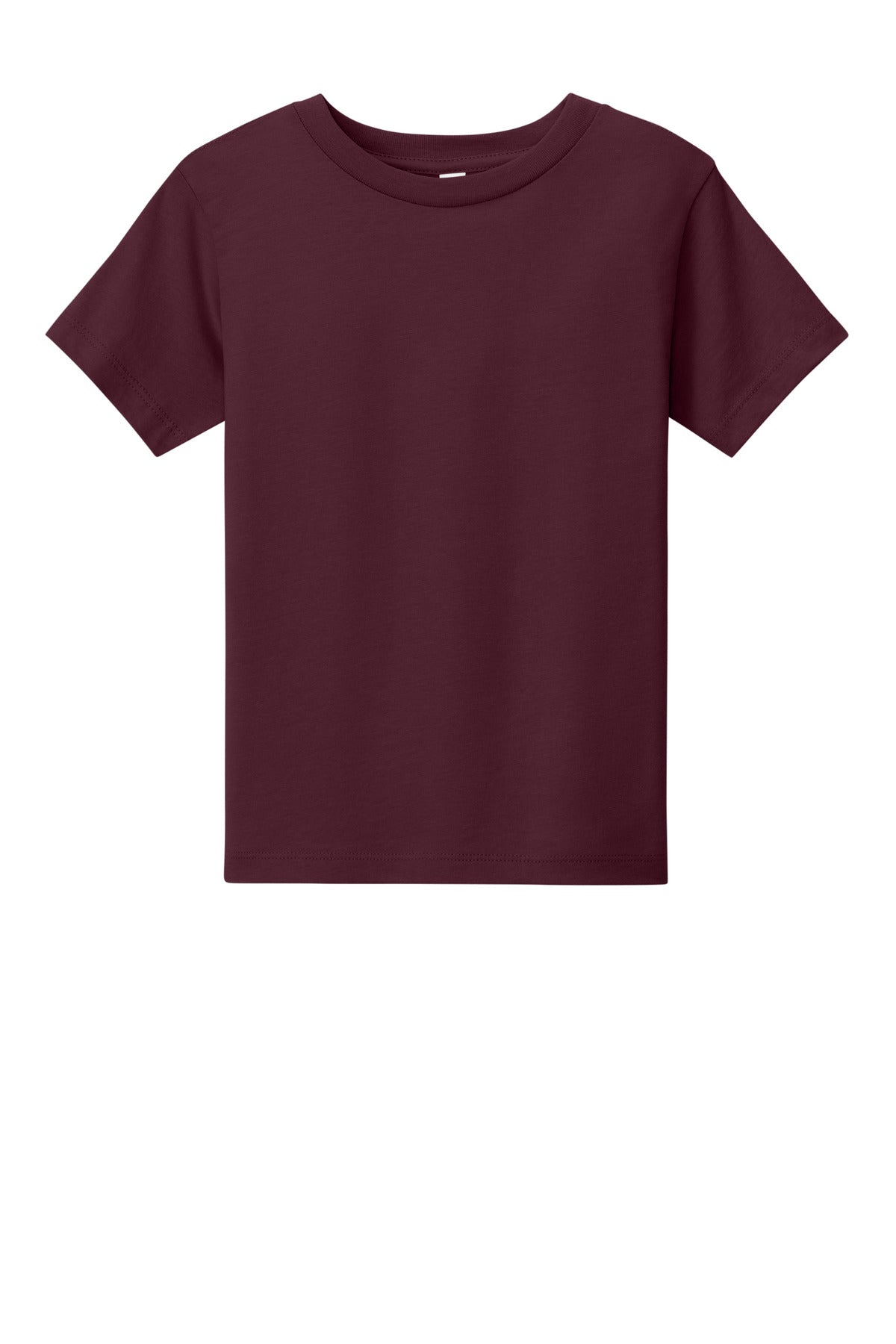 Front View of Maroon BELLA+CANVAS Toddler Short Sleeve Tee BC3001T