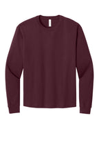 Front View of Maroon BELLA+CANVAS Unisex 6-Ounce Heavyweight Long Sleeve Tee BC3511