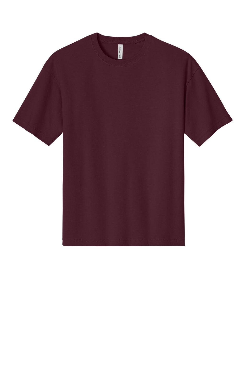 Front View of Maroon BELLA+CANVAS Unisex 6-Ounce Heavyweight Tee BC3010