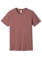 Front View of Mauve BELLA+CANVAS Unisex Jersey Short Sleeve Tee. BC3001