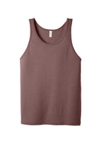 Front View of Mauve BELLA+CANVAS Unisex Jersey Tank. BC3480