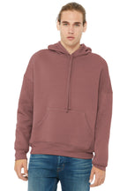 Front View of Mauve BELLA+CANVAS Unisex Sponge Fleece Pullover DTM Hoodie. BC3729