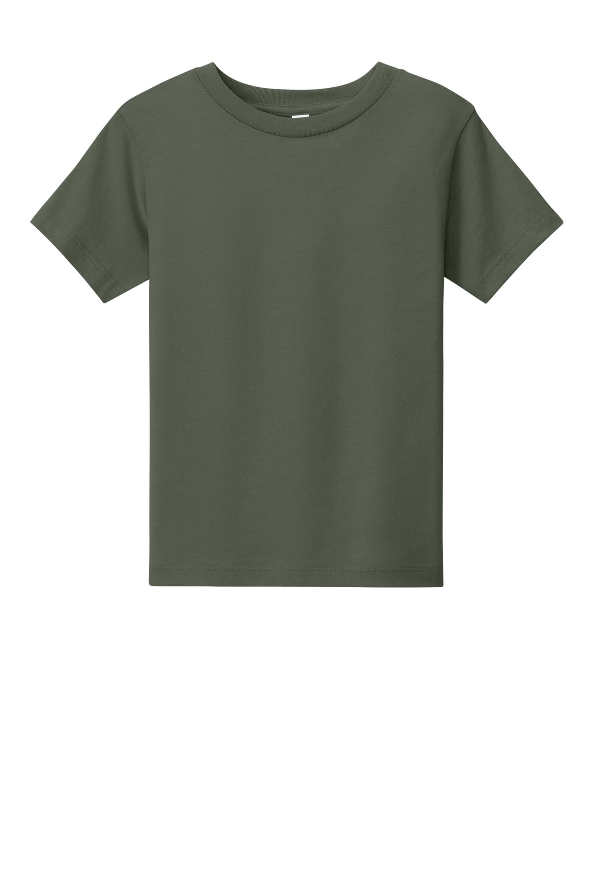 Front View of MilGreen BELLA+CANVAS Toddler Short Sleeve Tee BC3001T