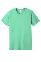 Front View of Mint BELLA+CANVAS Unisex Jersey Short Sleeve Tee. BC3001