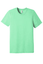 Front View of Mint TB BELLA+CANVAS Unisex Triblend Short Sleeve Tee. BC3413