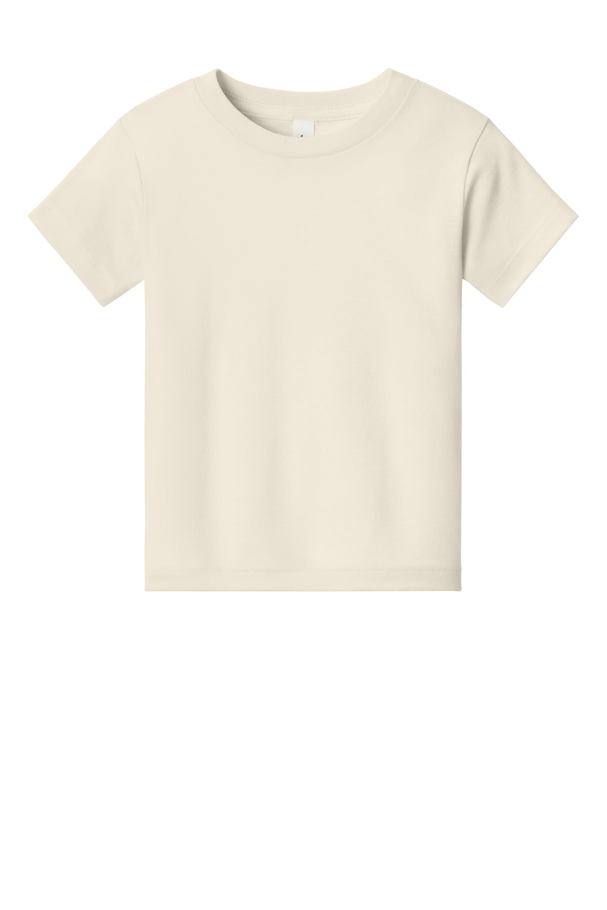 Front View of Natural BELLA+CANVAS Toddler Short Sleeve Tee BC3001T