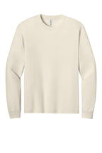 Front View of Natural BELLA+CANVAS Unisex 6-Ounce Heavyweight Long Sleeve Tee BC3511