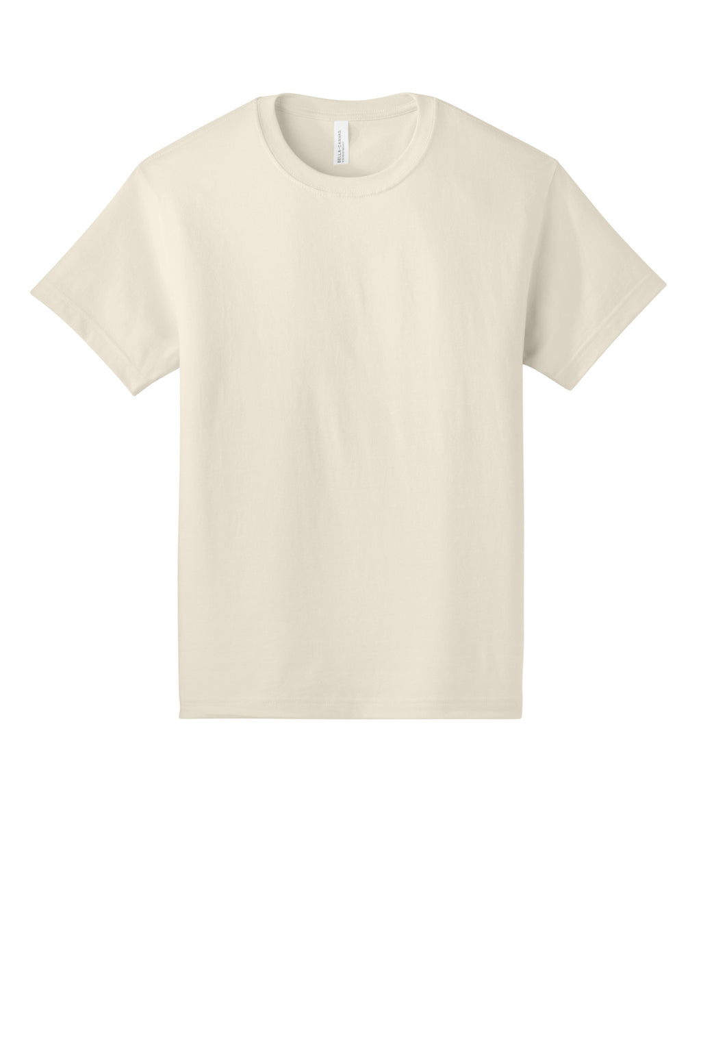 Front View of Natural BELLA+CANVAS Unisex 6-Ounce Heavyweight Tee BC3010