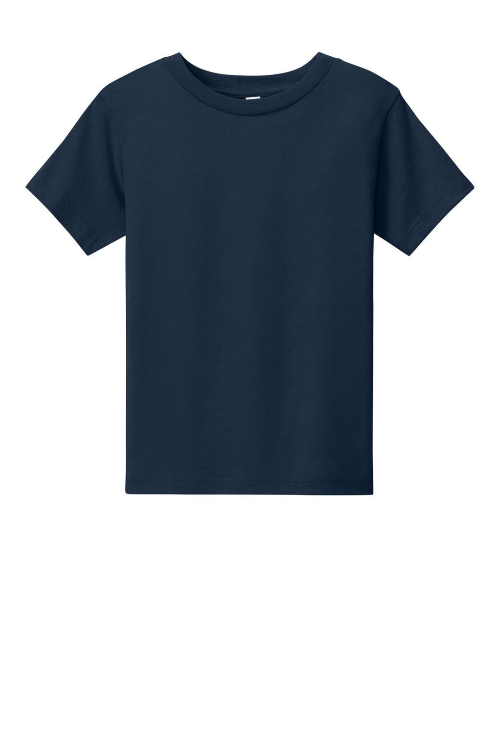 Front View of Navy BELLA+CANVAS Toddler Short Sleeve Tee BC3001T