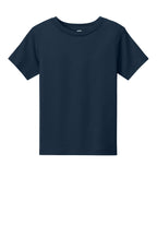 Front View of Navy BELLA+CANVAS Toddler Short Sleeve Tee BC3001T