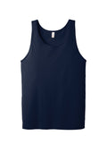 Front View of Navy BELLA+CANVAS Unisex Jersey Tank. BC3480