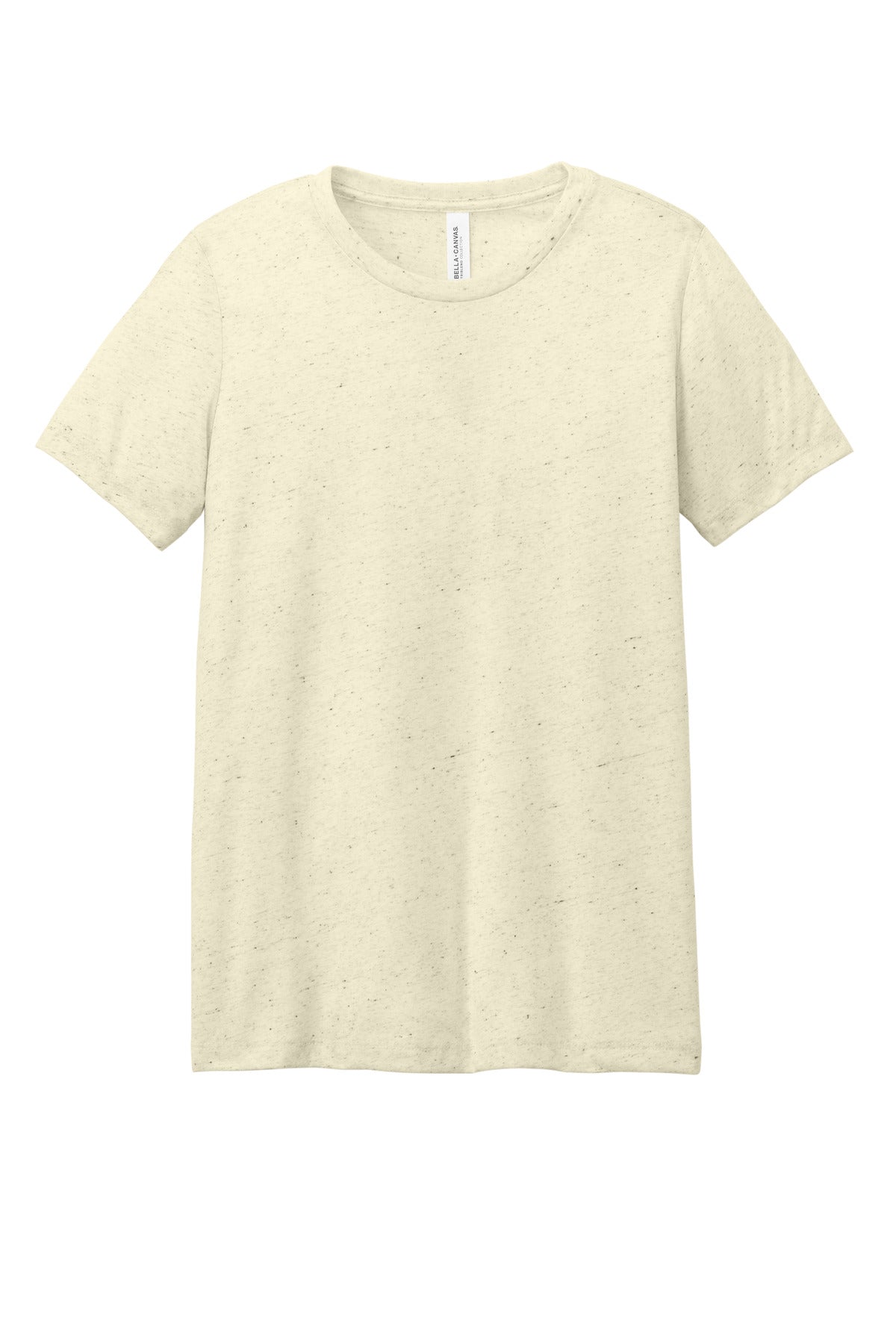 Front View of OatmealTB BELLA+CANVAS Women's Relaxed Triblend Tee BC6413