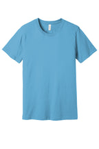 Front View of Ocean Blue BELLA+CANVAS Unisex Jersey Short Sleeve Tee. BC3001