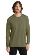 Front View of Olive You Grn Allmade Unisex Tri-Blend Long Sleeve Tee AL6004