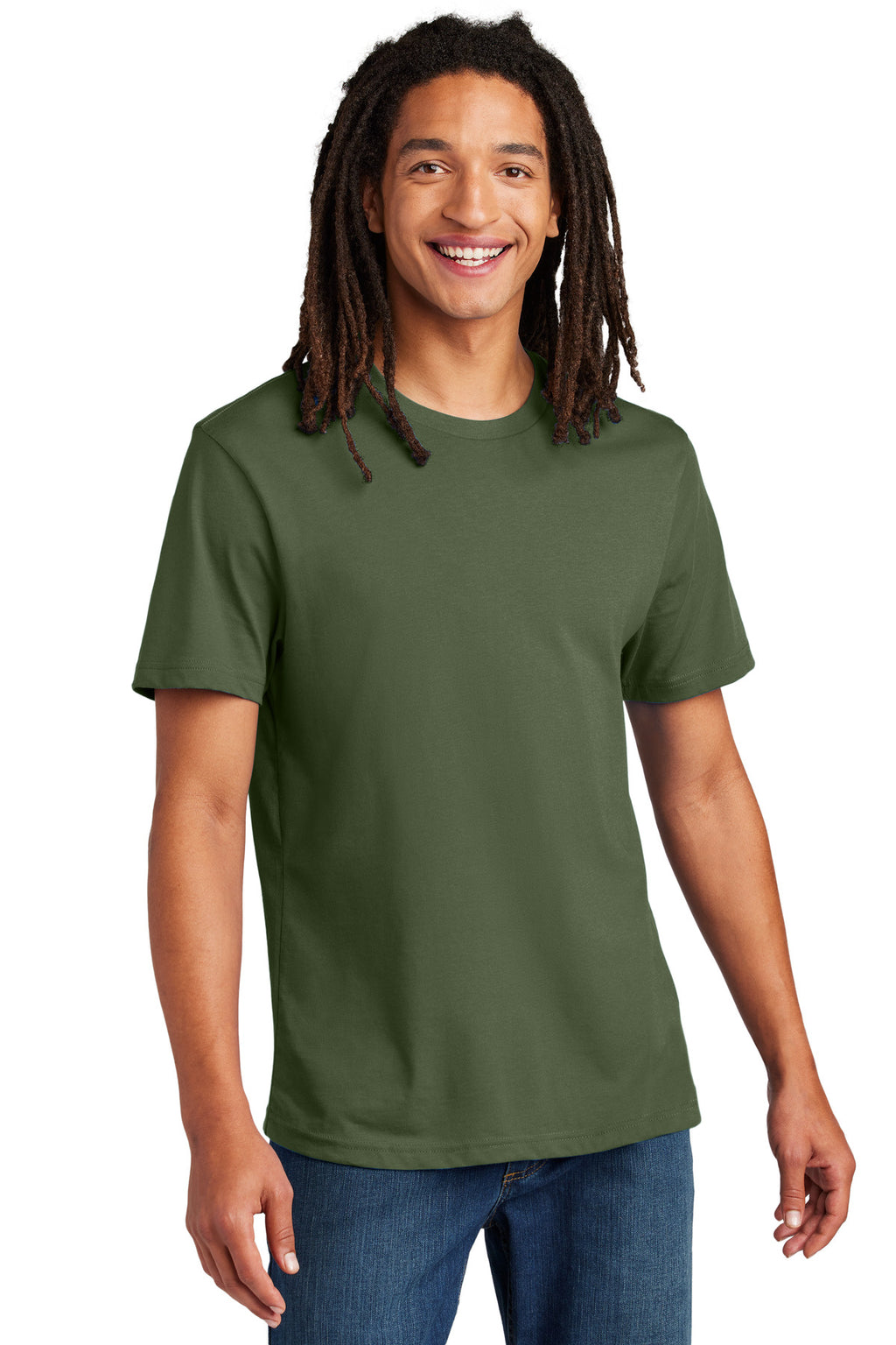 Front View of OliveYouGn Allmade Unisex Heavyweight Recycled Cotton Tee AL3000