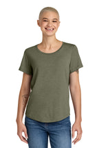 Front View of OliveYouGn Allmade Women's Relaxed Tri-Blend Scoop Neck Tee AL2015