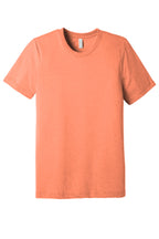 Front View of Orange TB BELLA+CANVAS Unisex Triblend Short Sleeve Tee. BC3413