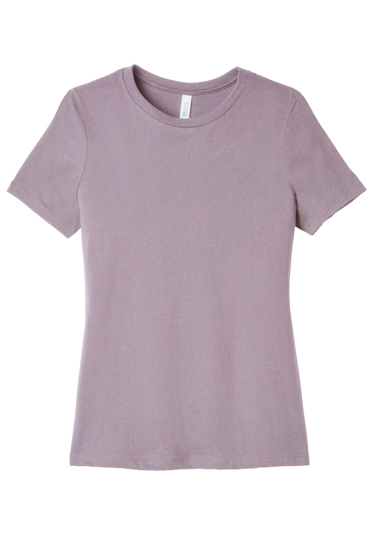 Front View of Orchid BELLA+CANVAS Women's Relaxed Jersey Short Sleeve Tee. BC6400