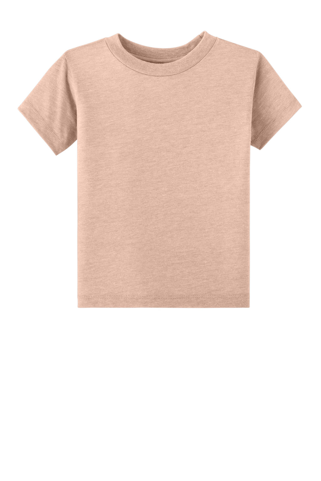 Front View of PeachTB BELLA+CANVAS Toddler Triblend Short Sleeve Tee BC3413T