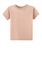Front View of PeachTB BELLA+CANVAS Toddler Triblend Short Sleeve Tee BC3413T