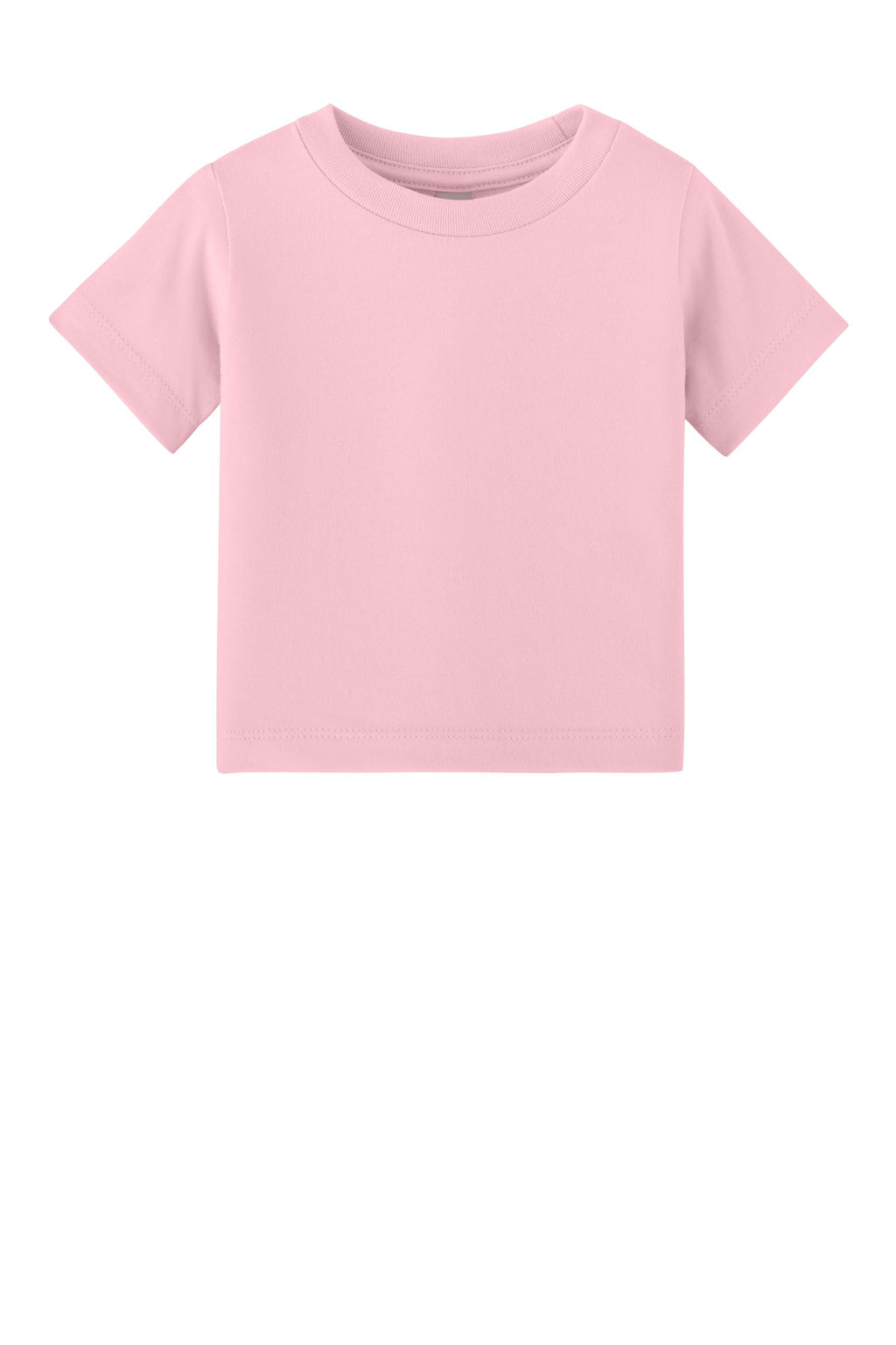 Front View of Pink BELLA+CANVAS Infant Jersey Short Sleeve Tee BC3001B